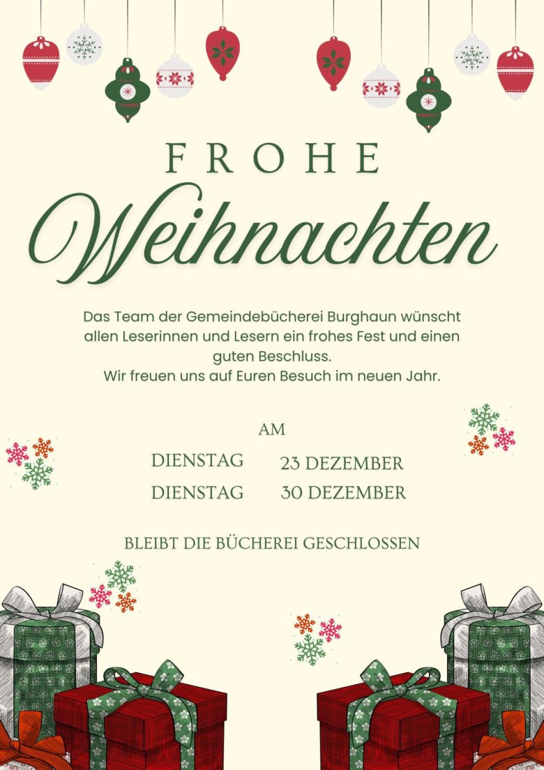 Das Team der Gemeindebücherei wünscht allen Lesern - 1