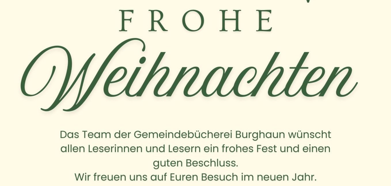 Das Team der Gemeindebücherei wünscht allen Lesern - 1